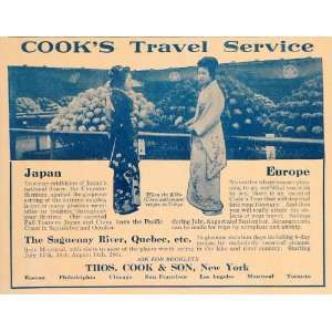  1920 Ad Cooks Travel Service Cruise Japan Ladies Kimono 