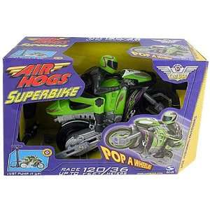  Air Hogs Superbike   Pop A Wheelie!   Green: Toys & Games