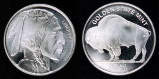 oz 999 Silver ag American Indian Head Buffalo Coins  