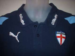 England Rugby League Top Polo Shirt Jersey Puma Medium  