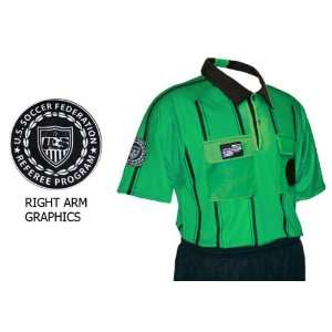  USSF Pro Soccer Referee Jerseys Green  Striped GREEN AXXL 