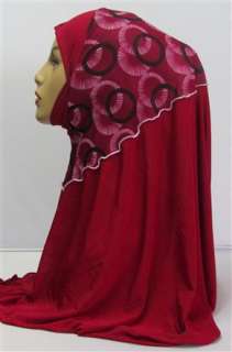One Piece Red Amira hijab hijabs abaya jilbab jalebeya scarf  