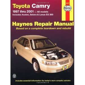  Toyota Camry 1997 thru 2001: All Models   Includes Avalon 