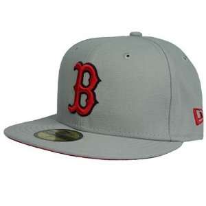  Boston Red Sox Under Pop Fitted Hat (Gray) Sports 