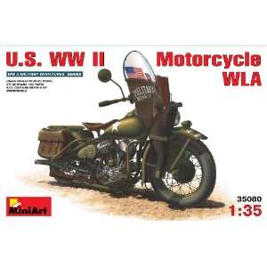  Mini Art Plastics U.S WWII Motorcycle WLA: Toys & Games