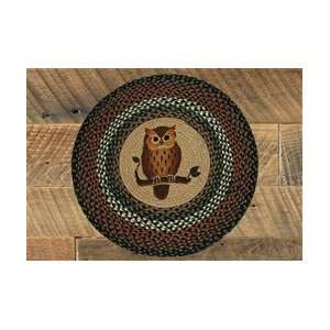  Round Owl Printed Rug, Braided Jute: Home & Kitchen