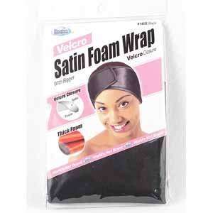  DREAM Velcro Satin Foam Wrap Black (Pack of 12) (Model 