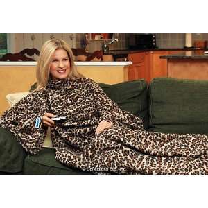  Leopard Print Snuggie Wearable Blanket 