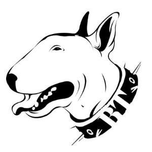  Artistic Bull Terrier Dog Breed Design Round Sticker 