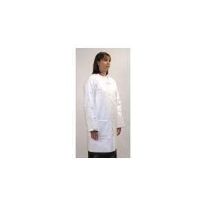 Tyvek® ESD Safe Cleanroom Disposable White Lab Coat, Large, 30 per 