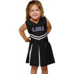  LSU Tigers Toddler Black Cheer Dress