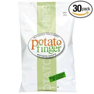 PotatoFinger Potato Chips, Sour Cream & Onion, 2.5 Ounce Bags (Pack of 