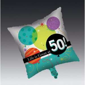 50th Birthday Metallic Party Balloons