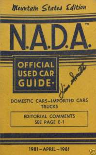 NADA Used Car Guide   Mountain States   April 1981  