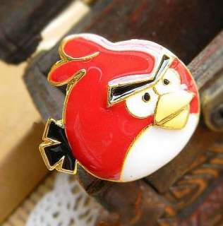   Cocktail Cute Red Angry Bird Ring Size #6.75   