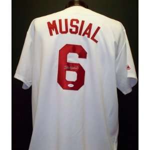    Stan Musial Signed Jersey   White/Home Letter from 