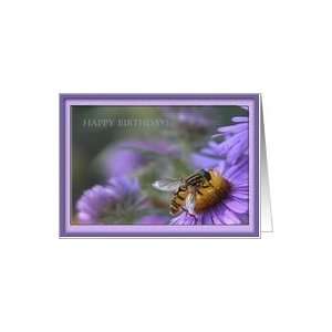  Purple Aster, September Birth Flower Card Health 