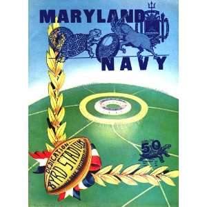  1950 Maryland vs. Navy 36 x 48 Canvas Historic Football 
