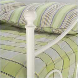 Fashion Bed Group Caroline White Metal w/Link Spring Daybed 