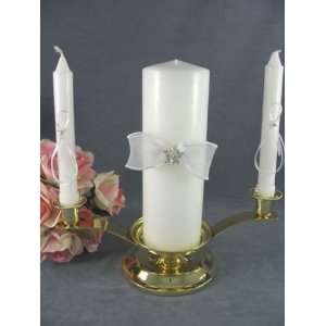  Enameled Flower Wedding Unity Candle Set: Home & Kitchen