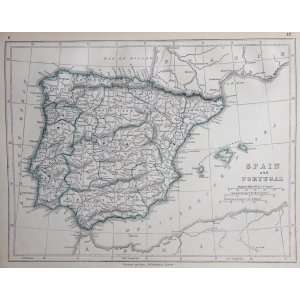 Lowry Map of Span and Portugal (1853)