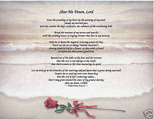 Slow Me Down Lord Poem Personalized Print Name Prayer  