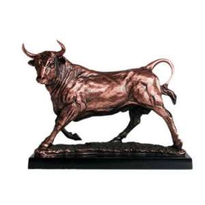  Mexican Bull Pure Copper Finish Statue without Base, 9 