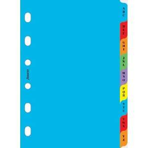  Filofax Pocket A Z Index 3 Letters per Tab Bright Colored 