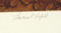 Lawrence Lerfald, Antares, Hand Signed Original etching brown gold 
