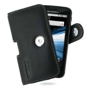   PDair Black Leather Horizontal Pouch for Motorola Atrix 2: Electronics