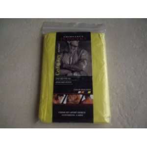   Sport Emergency poncho   attached Hood / One size fits all   YELLOW