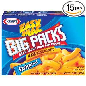 Kraft Easy Mac, Big Pack, 48.4 Ounce Units (Pack of 15)  