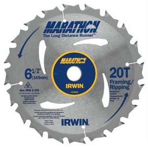 Irwin 24021 Marathon 6 1/2 Inch 20 Tooth ATB Framing and Ripping Saw 