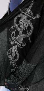 SALVAGE Jacket Top NWT Grand Union Snake Black Knit M  