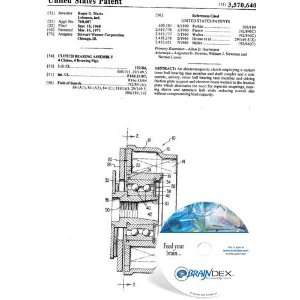  NEW Patent CD for CLUTCH BEARING ASSEMBLY 