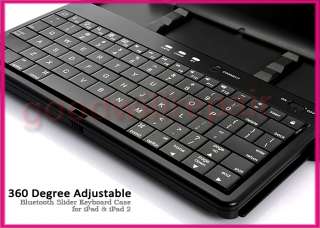 iPad 2 Bluetooth Keyboard 360 Swivel Rotate Case Black  