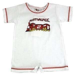  #2 Rusty Wallace Red + White Baby / Infant Romper 