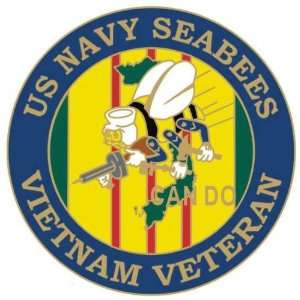  US Navy Seabees Vietnam Veteran Pin 