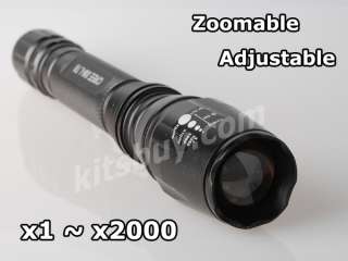 1600LM CREE XM L XML T6 LED Zoomable Focus Flashlight Torch + Battery+ 