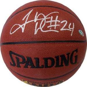 Tyrus Thomas Autographed Ball   Indoor Outdoor