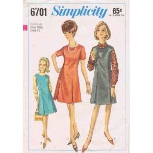  Simplicity 6701 Vintage Sewing Pattern Womens Dress Jumper 