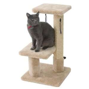 Two Step Cat Playcenter  Color BEIGE  Size 16X16X39 INCHES