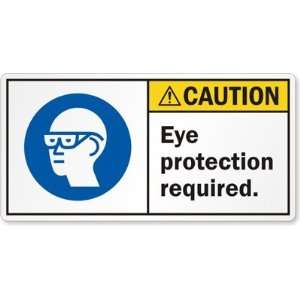  Eye protection required. Paper Labels, 3 x 1.5 Office 