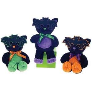  8.5 Sitting Black Cats W/Bat Mask 