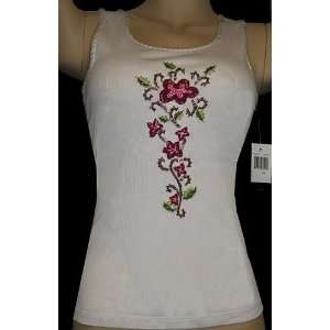 Twisted Heart White Sequin Tank Top medium Everything 