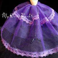 Gorgeous Underskirt/Petticoat for Barbie Dolls, Purple #U12  