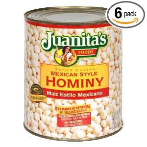 Juanitas Mexican Style Hominy Number 10, 105 ounces (Pack of6)