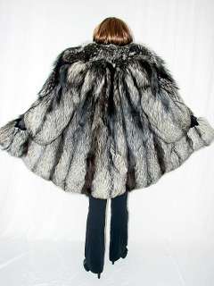 NEW SOFT Silver FOX fur coat jacket 73 sweep Amazing!  