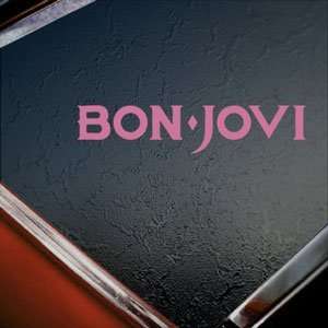  Bon Jovi Pink Decal Jon Rock Band Truck Window Pink 