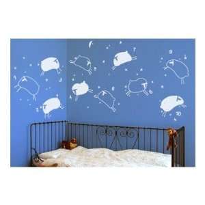  Baby Baby Sheep Wall Decal Color White